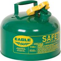 Safety Can for Combustibles, Type I, Galvanized Steel, 2.5 US gal., Green, FM Approved/UL/ULC Listed Equipment World
