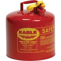 Safety Can for Flammables, Type I, Galvanized Steel, 5 US gal., Red, FM Approved/UL/ULC Listed Equipment World