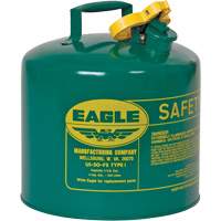 Safety Can for Combustibles, Type I, Galvanized Steel, 5 US gal., Green, FM Approved/UL/ULC Listed Equipment World