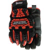 010R Extreme Red Impact Resistant Gloves, X-Small, Microfibre Palm, Hook & Loop Cuff Equipment World