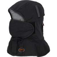 Pioneer 765A Flame-Resistant Quilted Hard Hat Liner with Long Neck & Detachable Mouthpiece, Black/Grey, Cotton/FR-Tech&reg;/Modacrylic/Nylon Equipment World