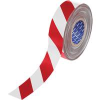 Ruban de marquage pour plancher ToughStripe Max, 2" x 100', Polyester, Rouge et blanc Equipment World