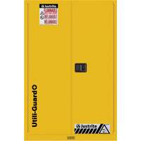 Utili-Guard+ Flammable Safety Cabinet, 45 gal., 2 Door, 43" W x 65" H x 22" D Equipment World