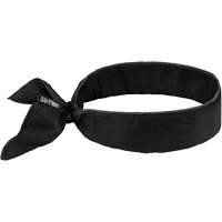 Chill-Its 6702 Cooling Headband with Embedded Polymers & Tie Closure, Black Equipment World