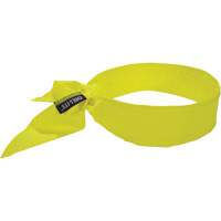 Chill-Its 6702 Cooling Headband with Embedded Polymers & Tie Closure, High Visibilty Lime-Yellow Equipment World
