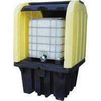 Yellow Roll Top Hardcover Spill Pallet, 65" L x 65" W x 101" H, 5000 lbs. Load Capacity Equipment World