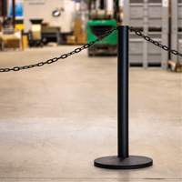Industrial Stanchion Kit with Plastic Chain, 37" High, Red Equipment World