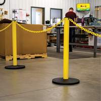 Industrial Stanchion Kit with Plastic Chain, 37" High, Red Equipment World