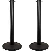 Industrial Stanchion, 37" High, Black Equipment World