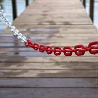 Bicolour Plastic Barrier Chain, Green/White Equipment World