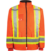 Manteau haute visibilit&eacute; 7-en-1, Polyester, Orange haute visibilit&eacute;, T-petit Equipment World