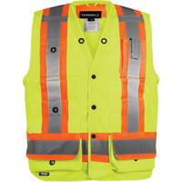 High-Visibility Surveyor's Vest, High Visibility Orange, Small, Polyester Equipment World