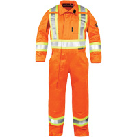 High-Visibility Fire-Resistant Coveralls, Size Small, Orange Equipment World