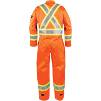 High-Visibility Fire-Resistant Coveralls, Size Small, Orange Equipment World