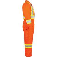 Salopette en canevas doubl&eacute;e haute visibilit&eacute;, Petit, Orange haute visibilit&eacute; Equipment World