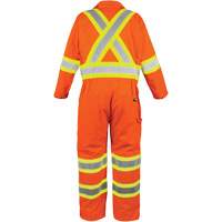 High-Visibility Unlined Coveralls, Small, High Visibility Orange Equipment World