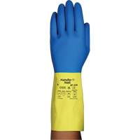 Gants r&eacute;sistants aux produits chimiques AlphaTec 87-224, Taille 7, 12,8" lo, N&eacute;opr&egrave;ne/Latex de caoutchouc, Doublure en Coton/Ouat&eacute;e, 26,8 mils Equipment World