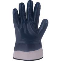 Horizon&reg; Navy Gloves with Pasted Cuffs, Medium, Nitrile Coating, Jersey/Cotton Shell Equipment World