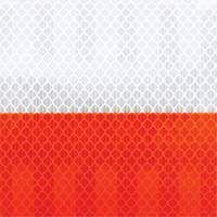 High Intensity Grade Flexible Work Zone Sheeting 382VHIP, 5" W x 150' L, Orange and White Equipment World