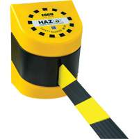 HAZLOK Safety Barrier System, Plastic, Magnetic Mount, 30', Black and Yellow Tape Equipment World