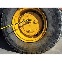 HAZLOK Safety Barrier System, Plastic, Magnetic Mount, 30', Black and Yellow Tape Equipment World