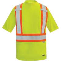 T-shirt de s&eacute;curit&eacute; doubl&eacute; de bambou Viking, Polyester, Moyen, Jaune lime haute visibilit&eacute; Equipment World