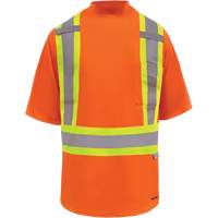 T-shirt de s&eacute;curit&eacute; doubl&eacute; de bambou Viking, Polyester, Moyen, Orange haute visibilit&eacute; Equipment World