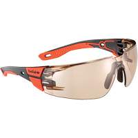RUSH+ 2.0 M/L Safety Glasses with Black & Red Frame, Copper Lens, Anti-Fog/Anti-Scratch, ANSI Z87+ Equipment World
