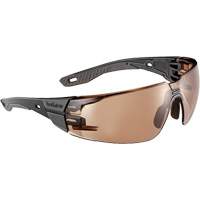 RUSH+ 2.0 M/L Safety Glasses with Black & Grey Frame, Bronze Lens, Anti-Fog/Anti-Scratch, ANSI Z87+ Equipment World
