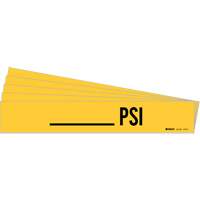 "PSI" Pipe Marker, Self-Adhesive, 2-1/4" H x 14" W, Black on Yellow Equipment World