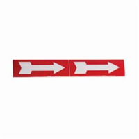 Arrow Pipe Markers, Self-Adhesive, 2-1/4" H x 7" W, White on Red SI721 | Equipment World