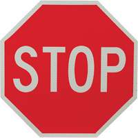Double-Sided "Stop/Slow" Traffic Control Sign, 18" x 18", Aluminum, English SO101 | Equipment World