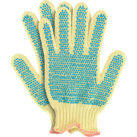 Knit Gloves with Dots, Size Small/7, 7 Gauge, PVC Coated, Kevlar<sup>®</sup> Shell, ANSI/ISEA 105 Level 2 SQ279 | Equipment World