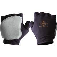Anti-Impact Fingerless Right-Hand Glove, X-Small, Split Leather Palm, Slip-On Cuff Equipment World