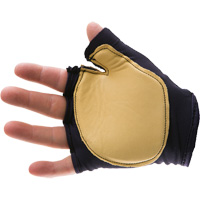 Anti-Impact Tool Grip Fingerless Right-Hand Glove, Size X-Small, Grain Leather Palm Equipment World