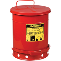 Oily Waste Cans, FM Approved/UL Listed, 10 US gal., Red SR358 | Equipment World