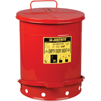 Oily Waste Cans, FM Approved/UL Listed, 14 US gal., Red SR359 | Equipment World