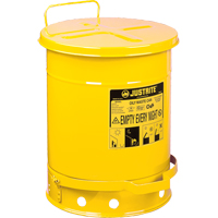 Oily Waste Cans, FM Approved/UL Listed, 14 US gal., Yellow Equipment World