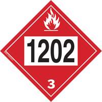 1202 Fuel Oil Flammable Liquid TDG Placard, Plastic Equipment World