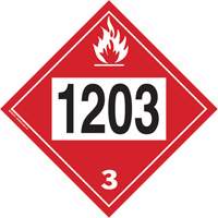 1203 Gasohol & Gasoline Flammable Liquid TDG Placard, Plastic Equipment World