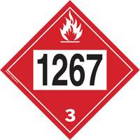 1267 Petroleum Crude Oil Flammable Liquid TDG Placard, Adhesive Vinyl Equipment World