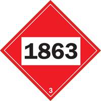 1863 Aviation Fuel Flammable Liquid TDG Placard, Plastic Equipment World