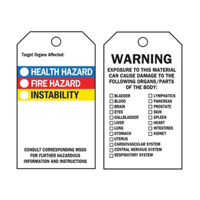 Self-Laminating Right-To-Know Tags, Polyester, 3" W x 5-3/4" H, English SX835 | Equipment World