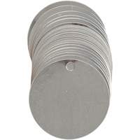 Blank Write-On Valve Tags, Stainless Steel, 2" dia Equipment World