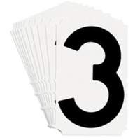 Quick-Align&reg; Individual Gothic Number and Letter Labels, 3, 4" H, Black Equipment World