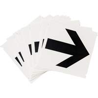 Quick-Align&reg; Individual Gothic Number and Letter Labels, Arrow Symbol, 4" H, Black Equipment World