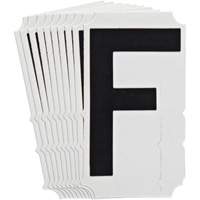 Quick-Align<sup>®</sup> Individual Gothic Number and Letter Labels, F, 4" H, Black SZ994 | Equipment World