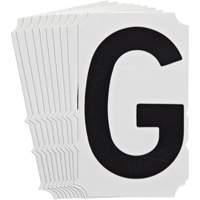 Quick-Align&reg; Individual Gothic Number and Letter Labels, G, 4" H, Black Equipment World