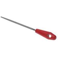 File with Red Handle, 8" L, Round, Bastard Cut Equipment World