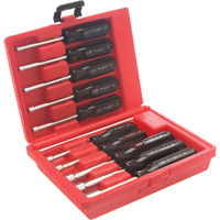 Metric Drilled Shaft Nut Driver Set With Red Plastic Case - 10 Pieces TBH971 | Equipment World